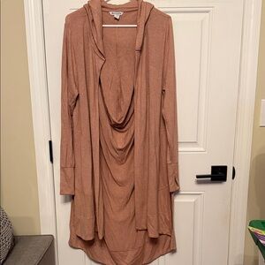 Athleta Soft Pink Hooded Cardigan